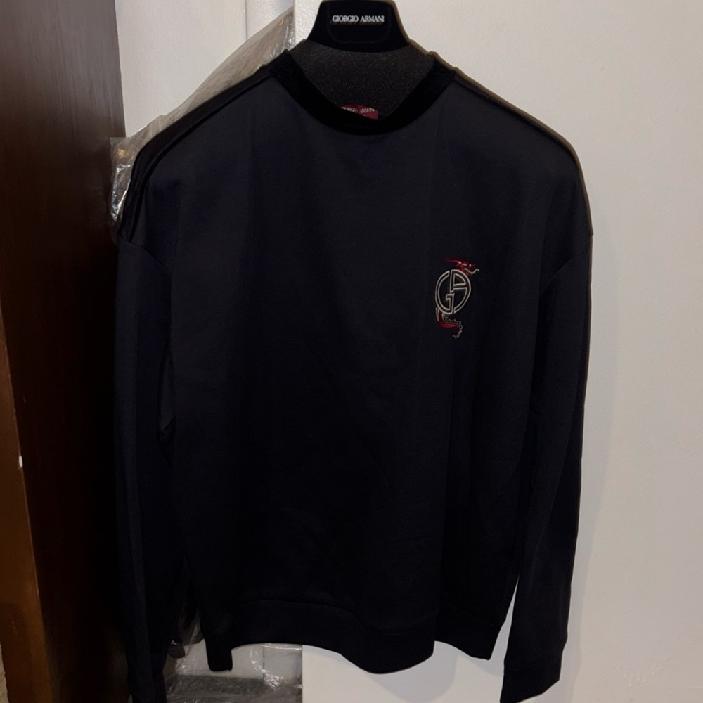 Brand New Size 50 Navy Blue Giorgio Armani Men’s Pullover Sweatshirt